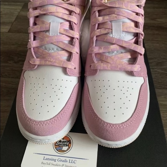 JORDAN 1 MID SE GS ARCTIC PINK CHERRY BLOSSOM - Picture 3 of 4